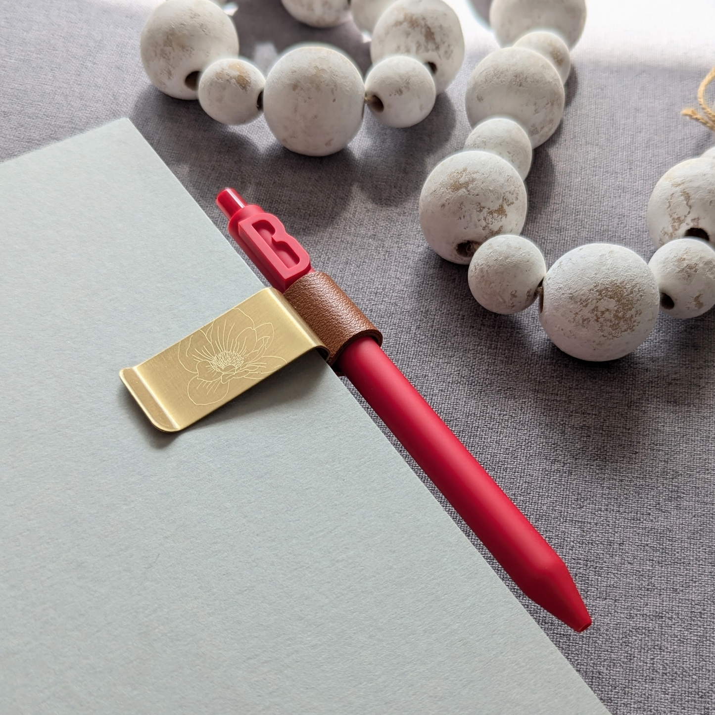 Brass Pen Clip for Notebook or Journal