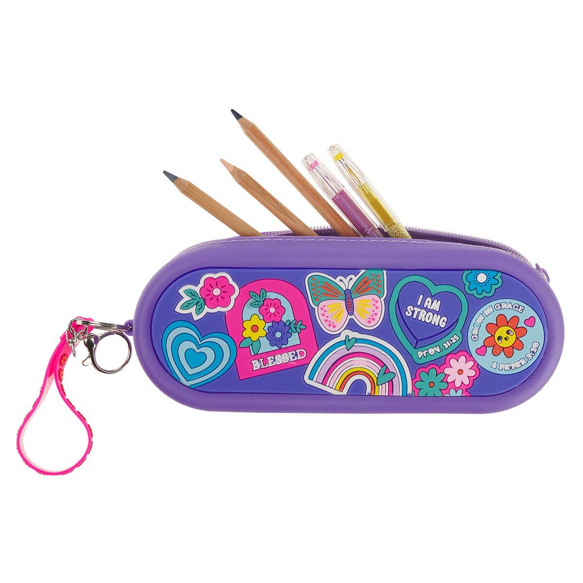 Pencil Case Purple I Am Strong Prov. 31:25