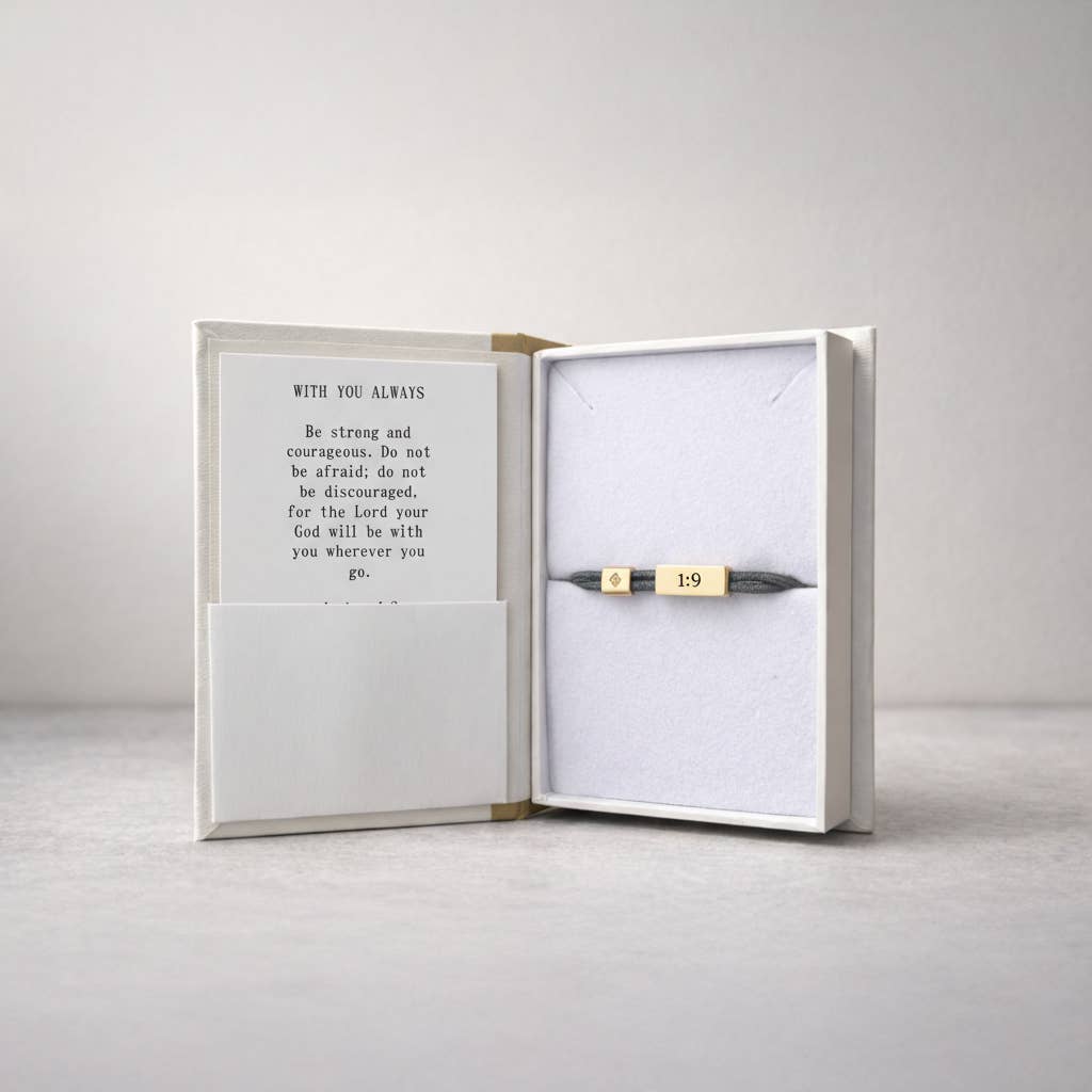 Sentiment Cord Bracelet-Joshua 1:9, With You Always