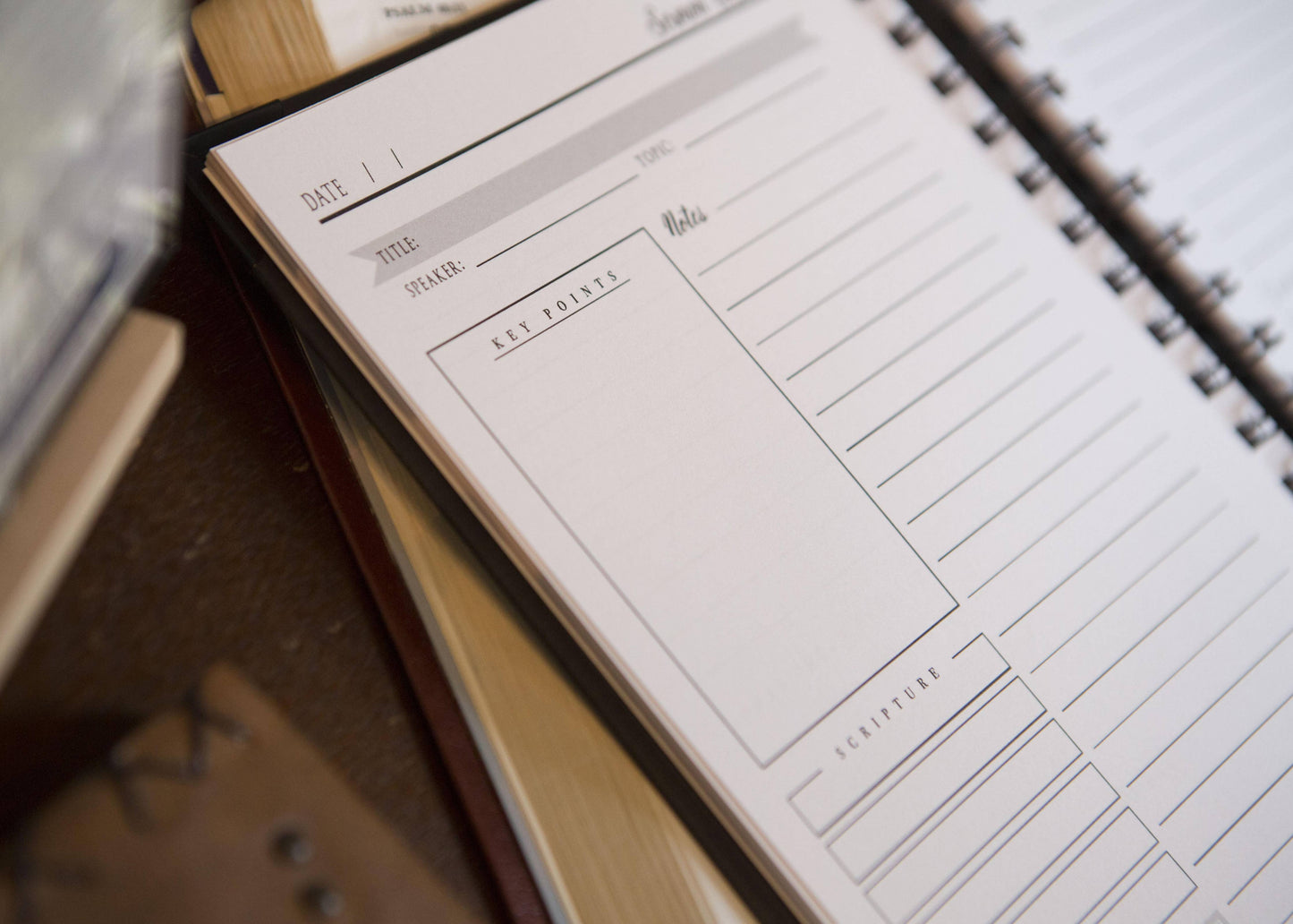 Men's Sermon Notes Journal (Black)