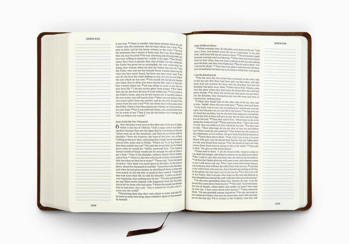 ESV Single Column Journaling Bible®, Large Print, Mocha