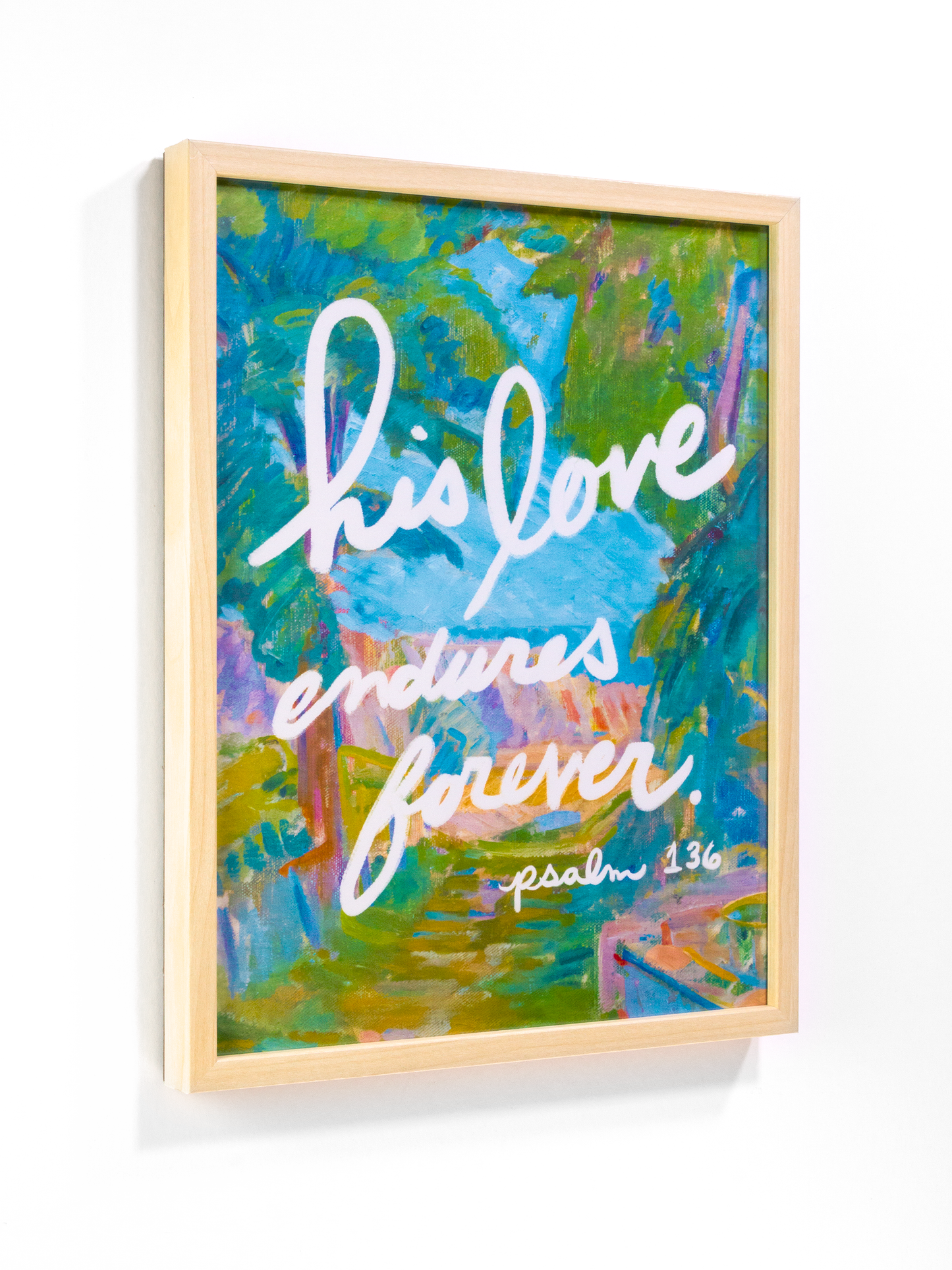 Faith Collection Wall Art His Love Endures 11x14