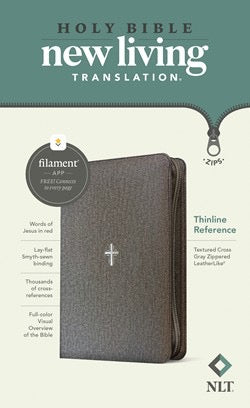 NLT Thinline Reference Zipper Bible, Filament Enabled