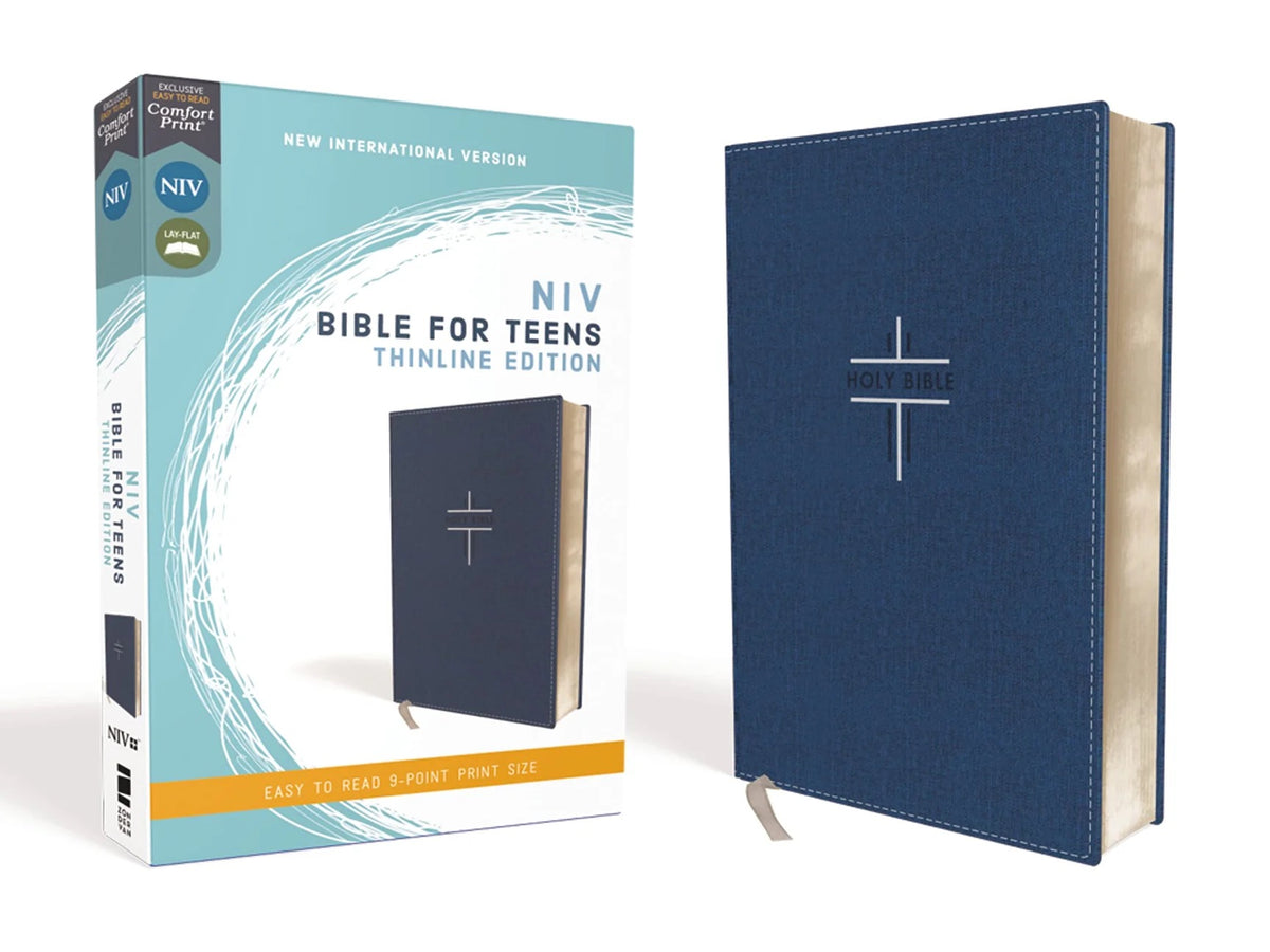 NIV Thinline Bible for Teens Comfort Print soft leather-look blue (red letter)