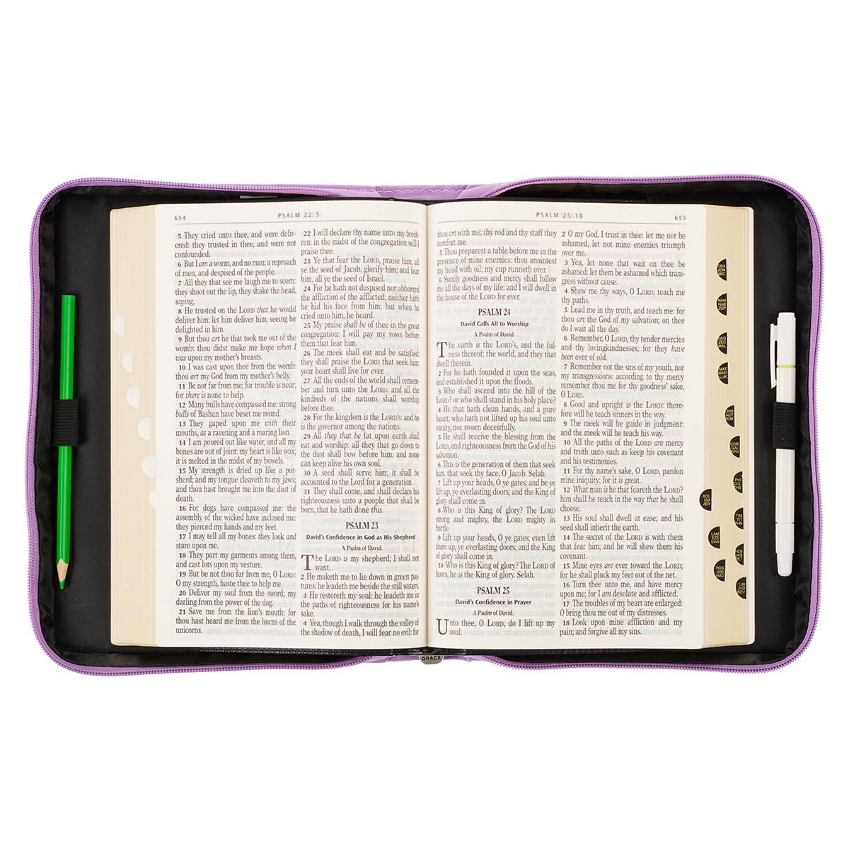 Bible Cover Fashion Purple Be Still & Know Ps. 46:10