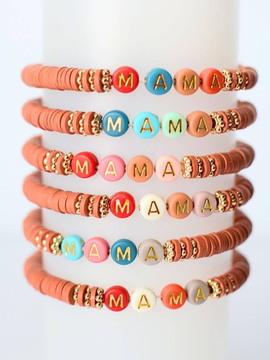 MAMA Bracelet – Mothers Gift, Beaded Stretch Jewelry, Mom