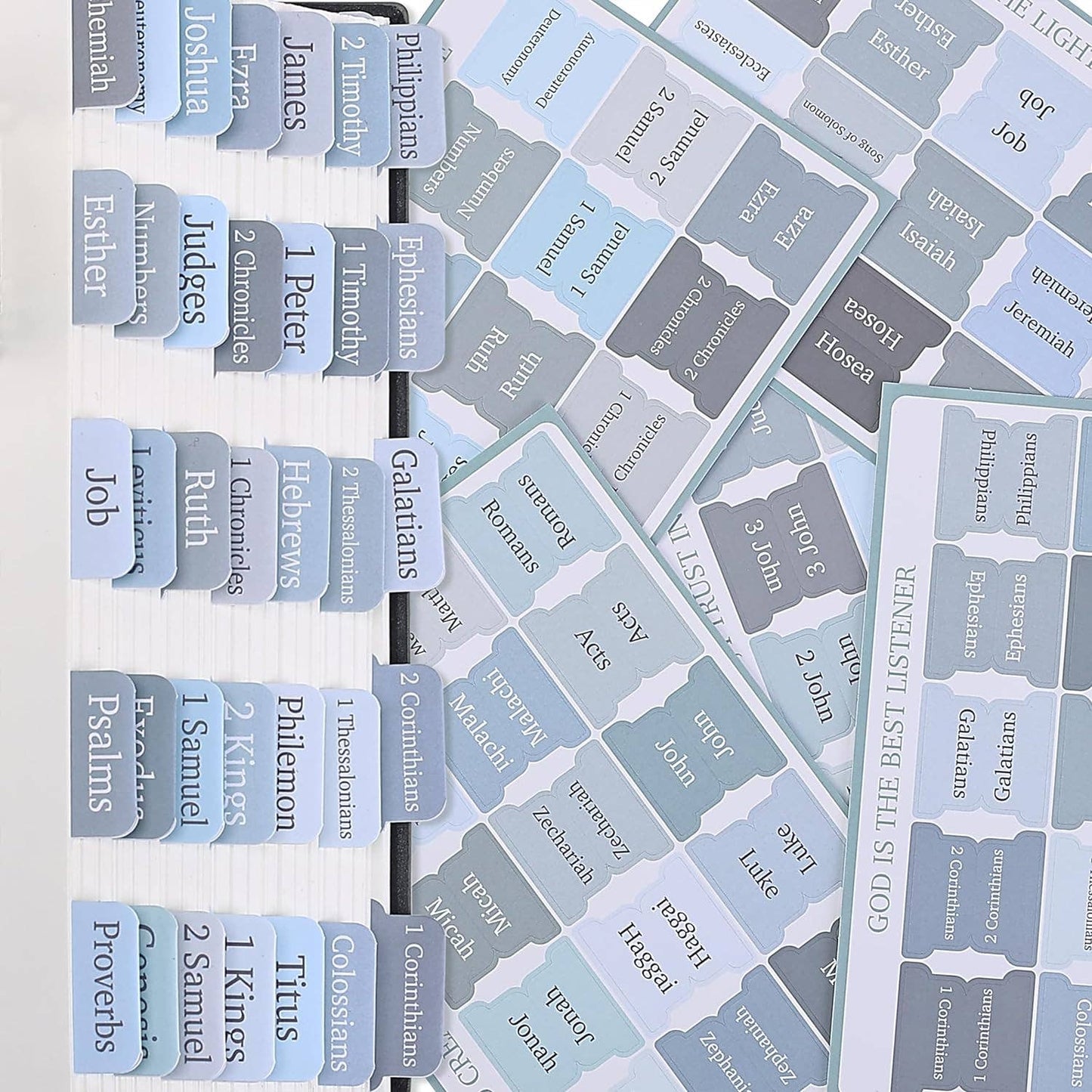 Mr. Pen Bible Tabs - 75 Easy-Apply Tabs