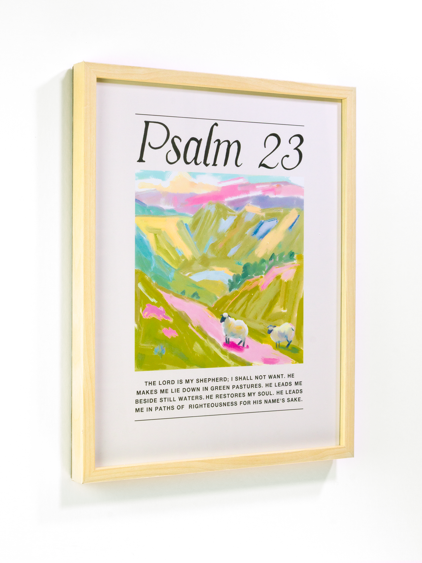 Faith Collection Wall Art Psalm 23 11x14