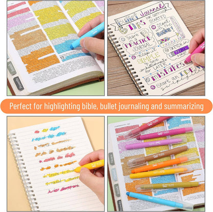 Gel Bible Highlighters 8 Pack No Bleed
