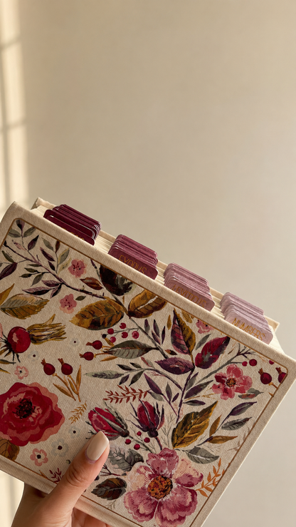Bible Tabs — Rose Floral + Gold Foil (Matte-Coated)