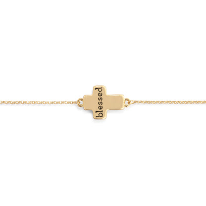 Blessed Artful Cross Bracelet - 6.25in