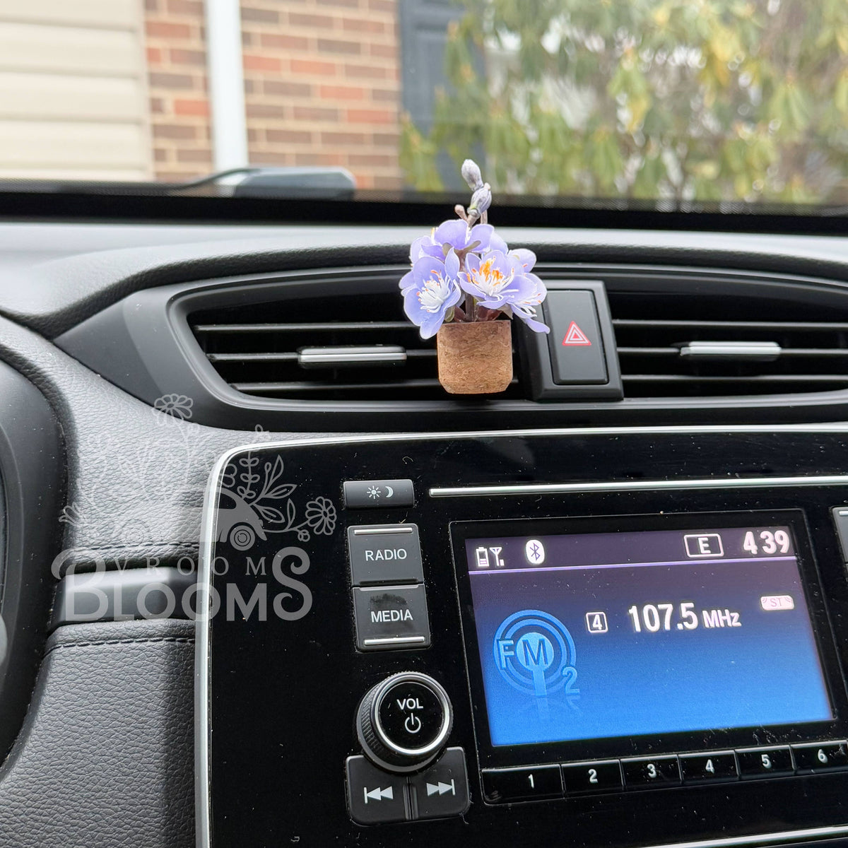 Purple Cherry Blossom Vent Clip Car Air Freshener (Reusable)