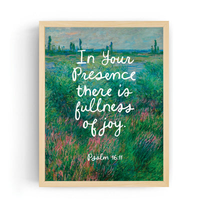 Faith Collection Wall Art In Your Presence 11x14