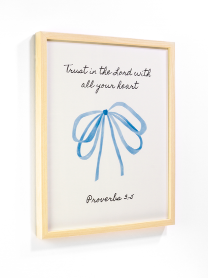 Faith Collection Wall Art Trust In The Lord With All Your He