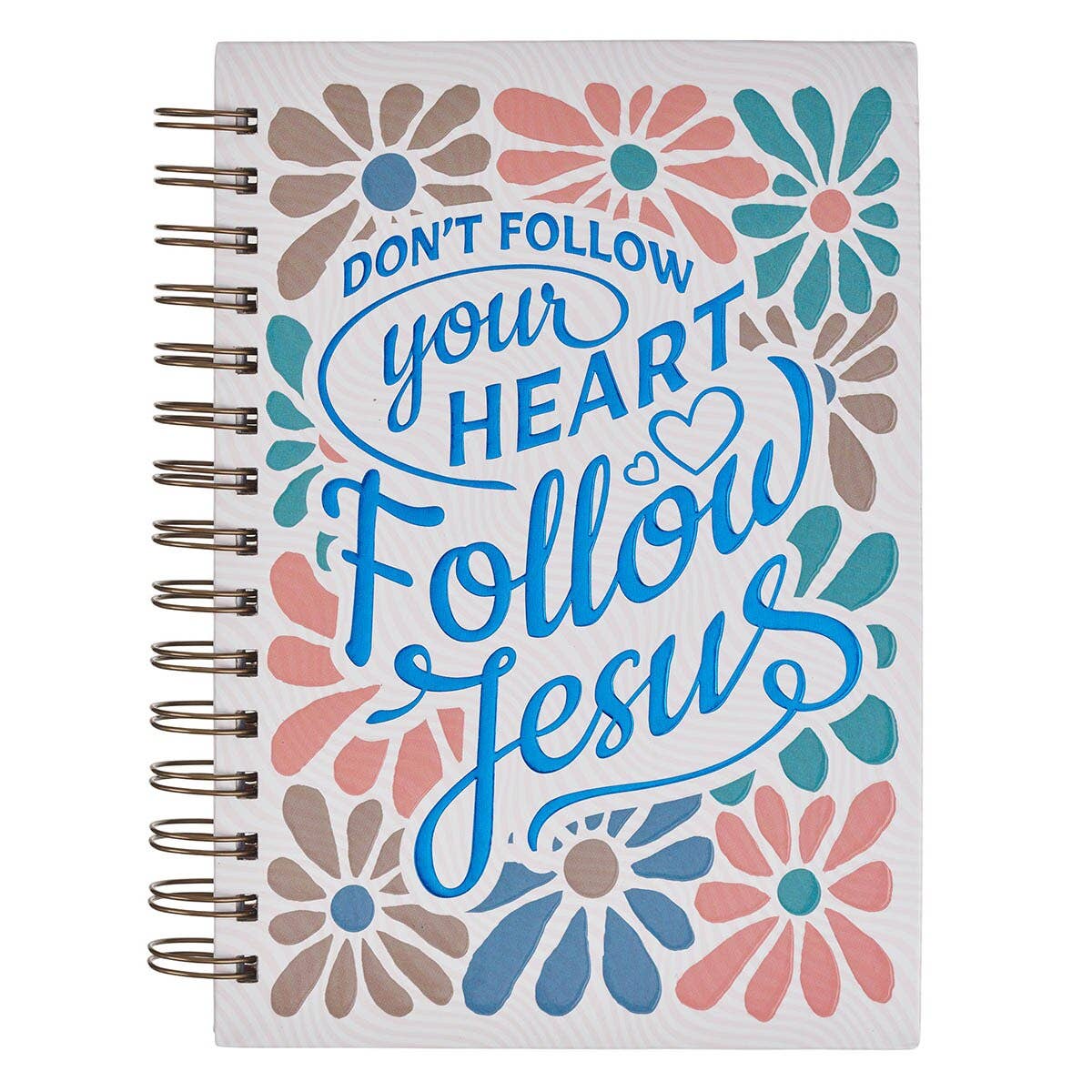 Journal Spiral Pink Blue Follow Jesus