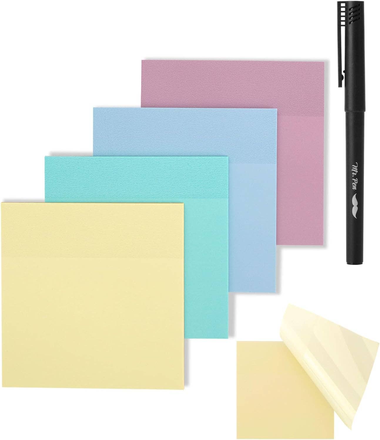 Mr. Pen Transparent Sticky Notes - 3x3 Size