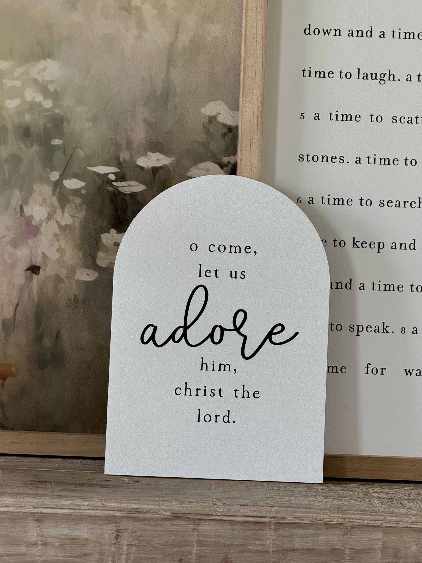 O Come Let Us Adore Him, Arch | Christmas Decor
