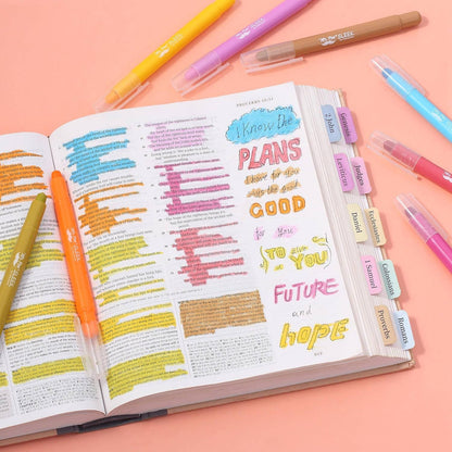 Gel Bible Highlighters 8 Pack No Bleed