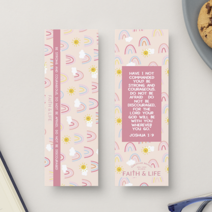 Cross Paperclip and Bookmark Set: Be Strong And Courageous