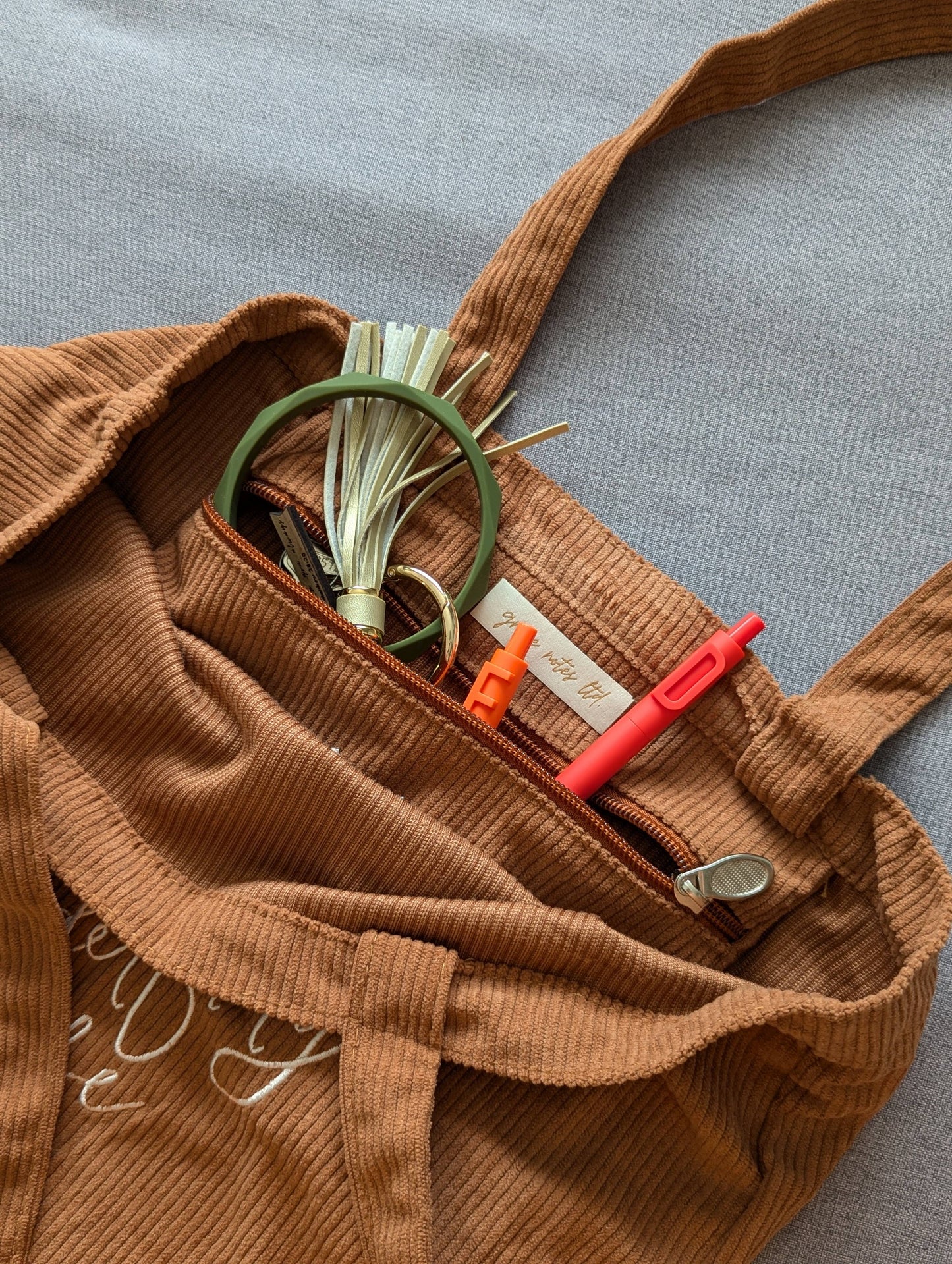 Wonderfully Made Corduroy Tote Bag
