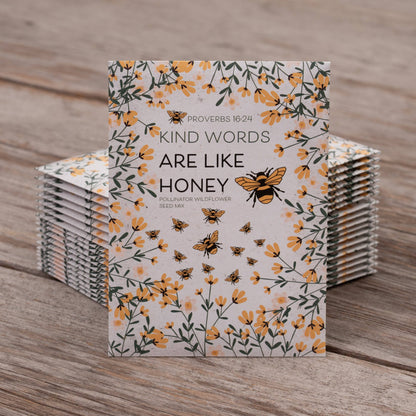 Kind Words Are Like Honey - Pollinator Wildflower Mix Seed Packets