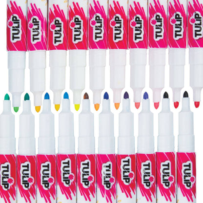 Tulip Fine-Tip Fabric Markers Rainbow 20 Pack