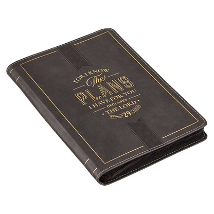 Journal Classic Zip Black I Know the Plans Jer. 29:11