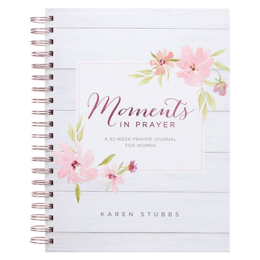 Prompted Hardcover Wirebound Prayer Journal White for Women