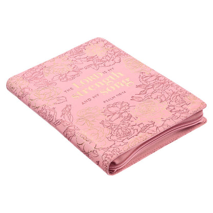 Journal Classic Zip Pink My Strength & My Song Psalm 118:14