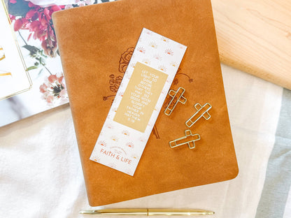 Cross Paperclip and Bookmark Set: Let Your Light Shine