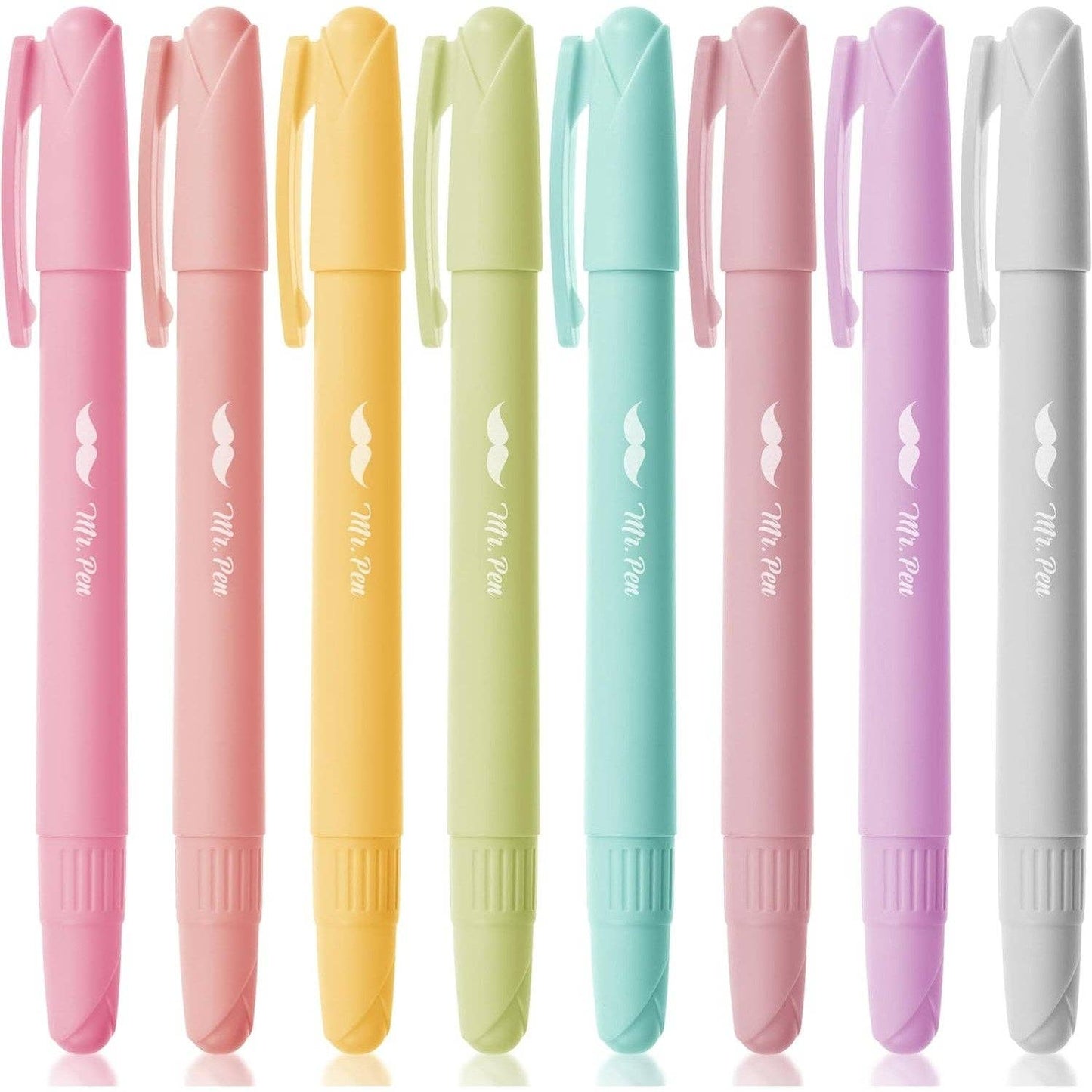 Gel Highlighters, 8 Pack, No-Bleed, Twist-Up Design
