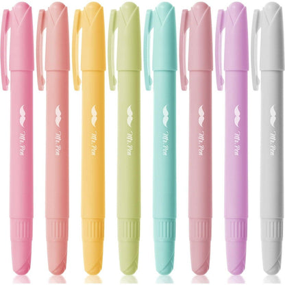 Gel Highlighters, 8 Pack, No-Bleed, Twist-Up Design