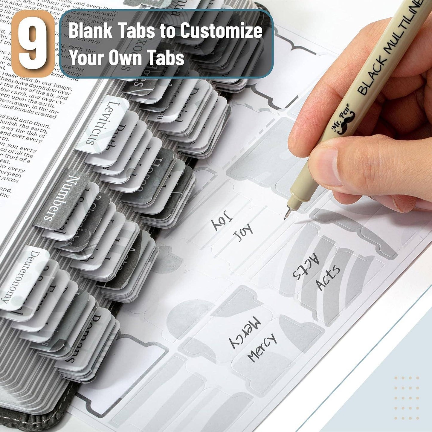 Mr. Pen Gray Bible Tabs
