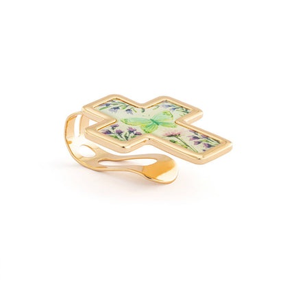 Artful Cross Always in my Heart Visor Clip - 39x48mm
