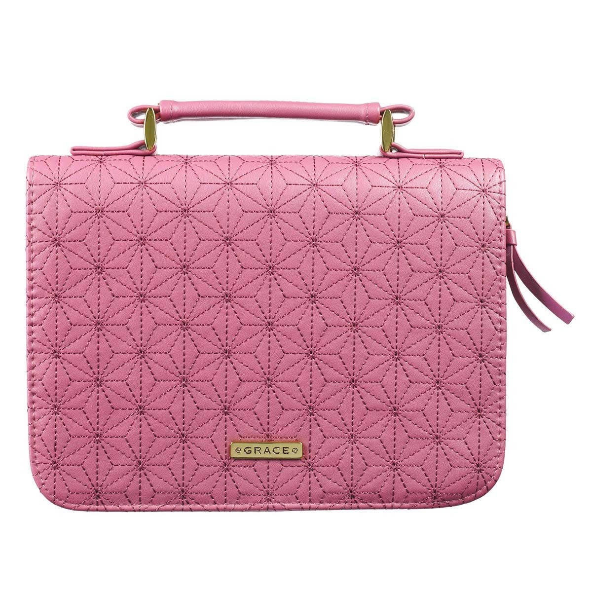 Bible Cover Fashion Pink Grace Badge