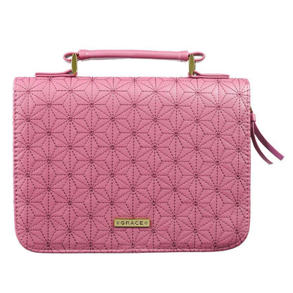 Bible Cover Fashion Pink Grace Badge