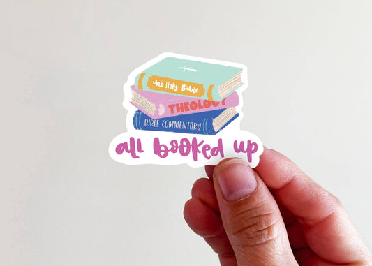 All Booked Up Vinyl Sticker