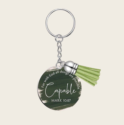 Christian Bible verse acrylic keychains 