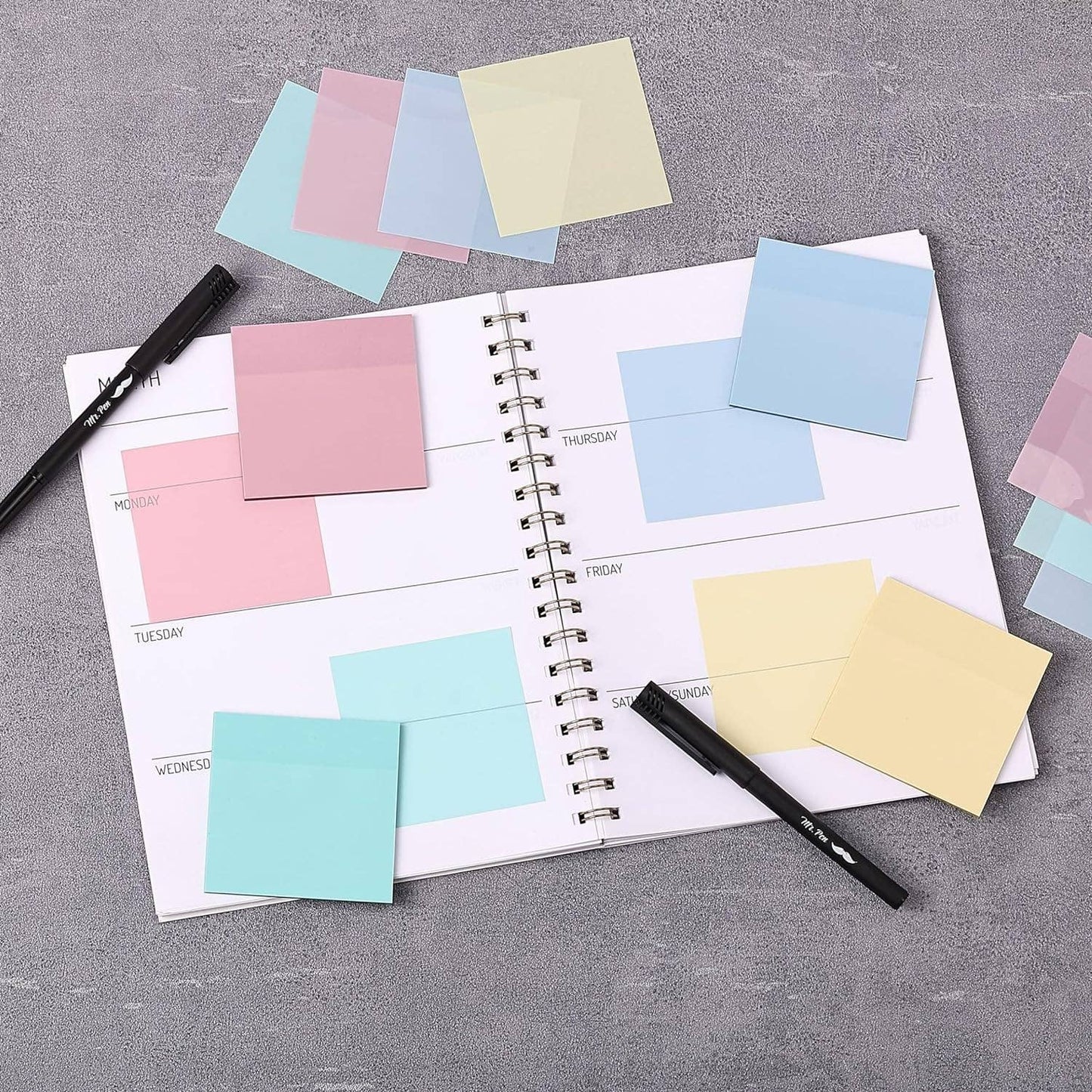 Mr. Pen Transparent Sticky Notes - 3x3 Size