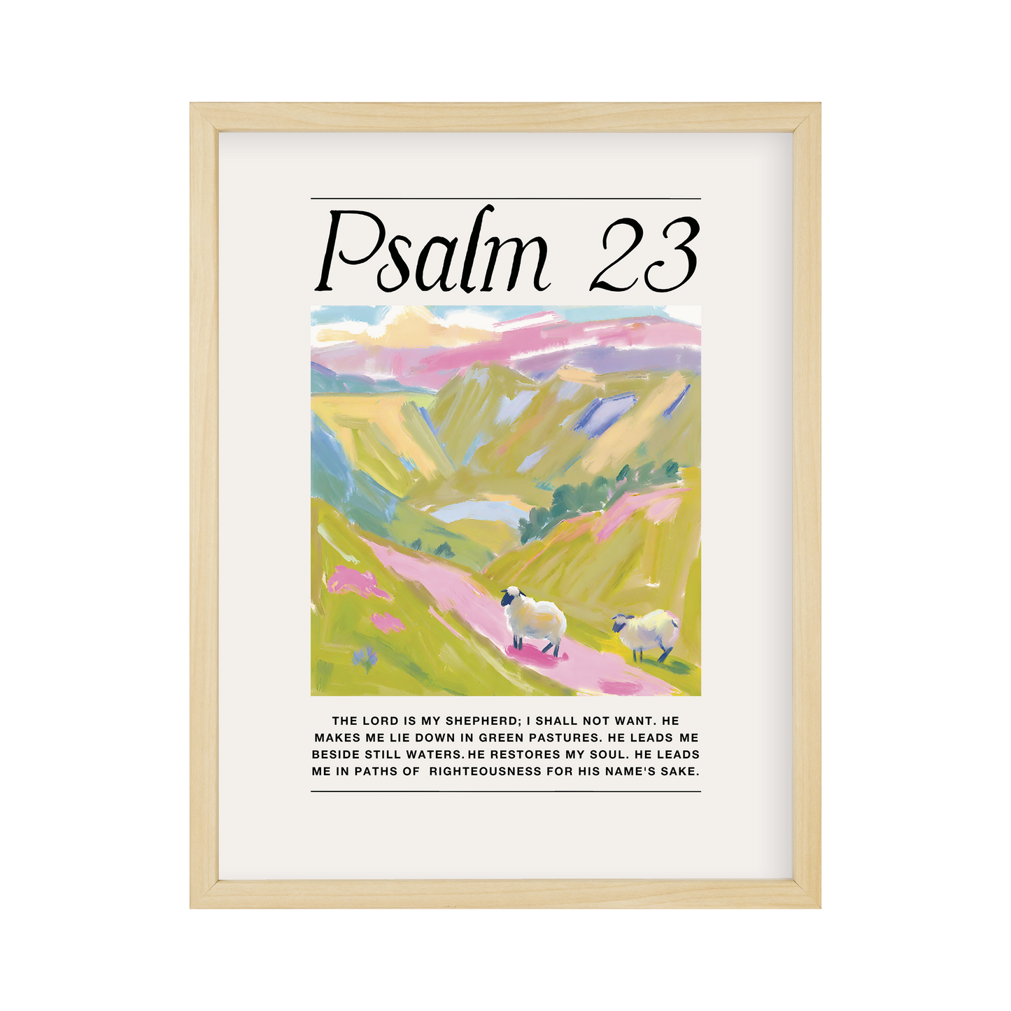 Faith Collection Wall Art Psalm 23 11x14