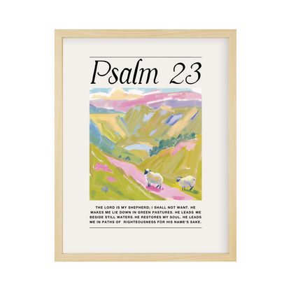 Faith Collection Wall Art Psalm 23 11x14