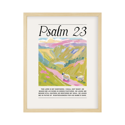 Faith Collection Wall Art Psalm 23 11x14