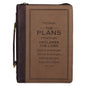 Bible Cover Classic Brown I Know the Plans Jer. 29:11