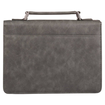Bible Cover Classic Gray/Black Trust in the Lord Prov. 3:5
