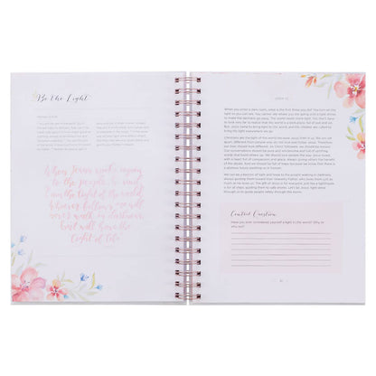 Prompted Hardcover Wirebound Prayer Journal White for Women