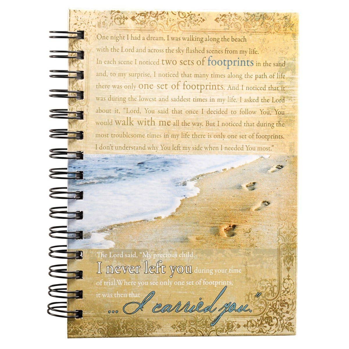 Journal Wirebound Beach Footprints
