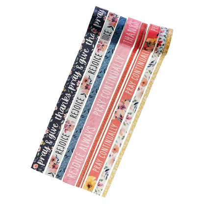 Washi Tape Set 8pc Rejoice Always 1 Thess. 5:16-18
