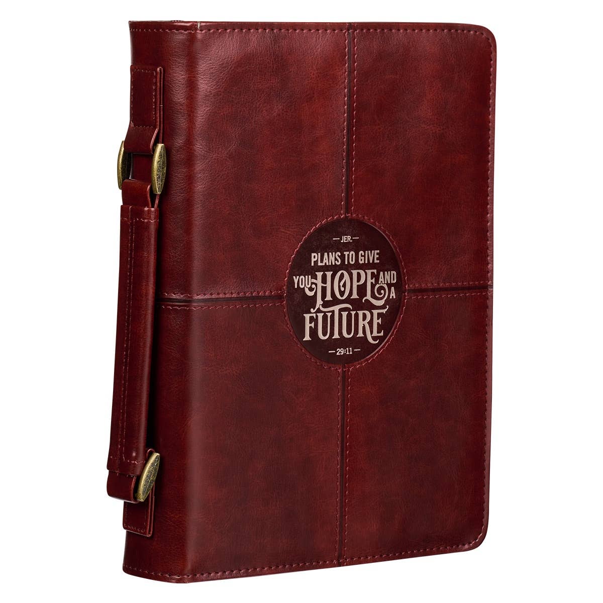 Bible Cover Classic Brown Hope & a Future Jer. 29:11