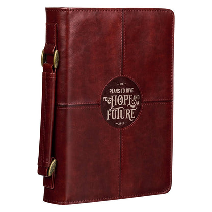 Bible Cover Classic Brown Hope & a Future Jer. 29:11