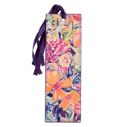 Blessed Is The One Faux Leather Bookmark - Jeremiah 17:7